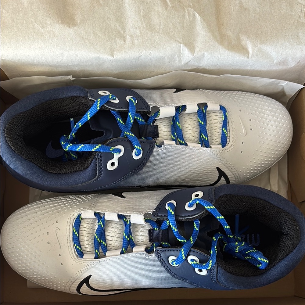 Nike Softball Shoes (Blue and White)